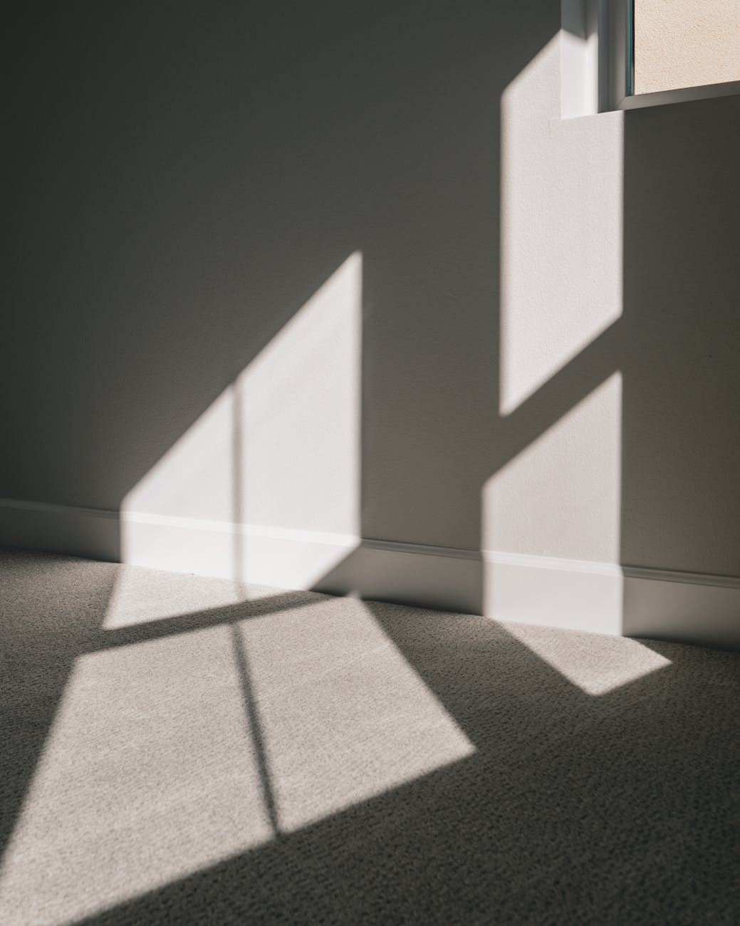 window shadow on wall and floor of modern room